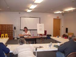 Beckie Weinheimer in Presqueisle, Maine for an author talk on July 7, 2009
